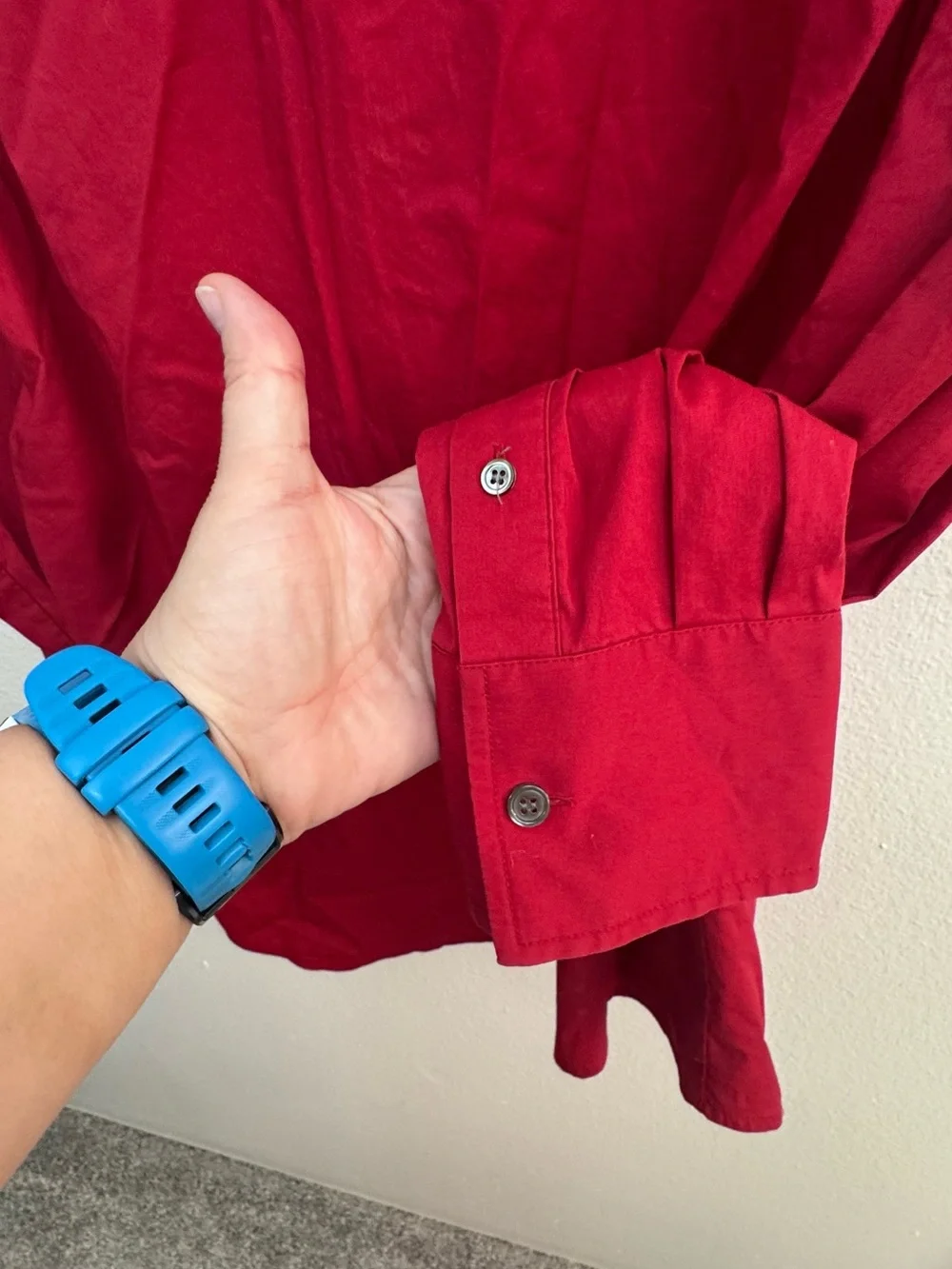 EUC Vintage J. Crew Deep Red Button-Down Shirt - Size 14